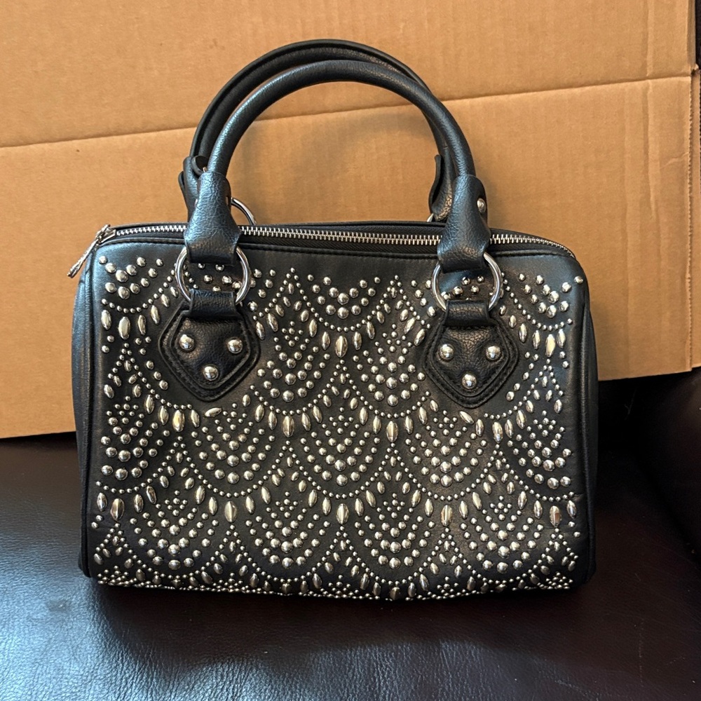 Imoshion Black and Silver Studded Satchel